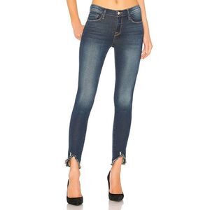 Frame Denim Le Skinny De Jeanne Frayed Triangle-Hem Jeans Size 25
